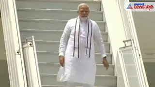 WATCH: PM Modi returns from Europe, gets straight to work