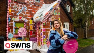 Christmas lover transforms her home - into a giant gingerbread house