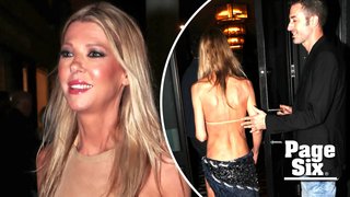 Tara Reid dares to bare in backless cutout dress for date night with boyfriend