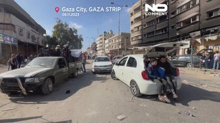 Watch: Palestinians flee Gaza City towards the southern part of the Strip
