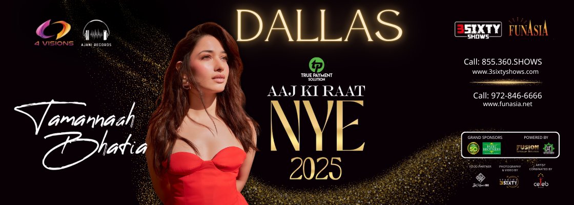 Aaj Ki Raat NYE - Dallas 2025